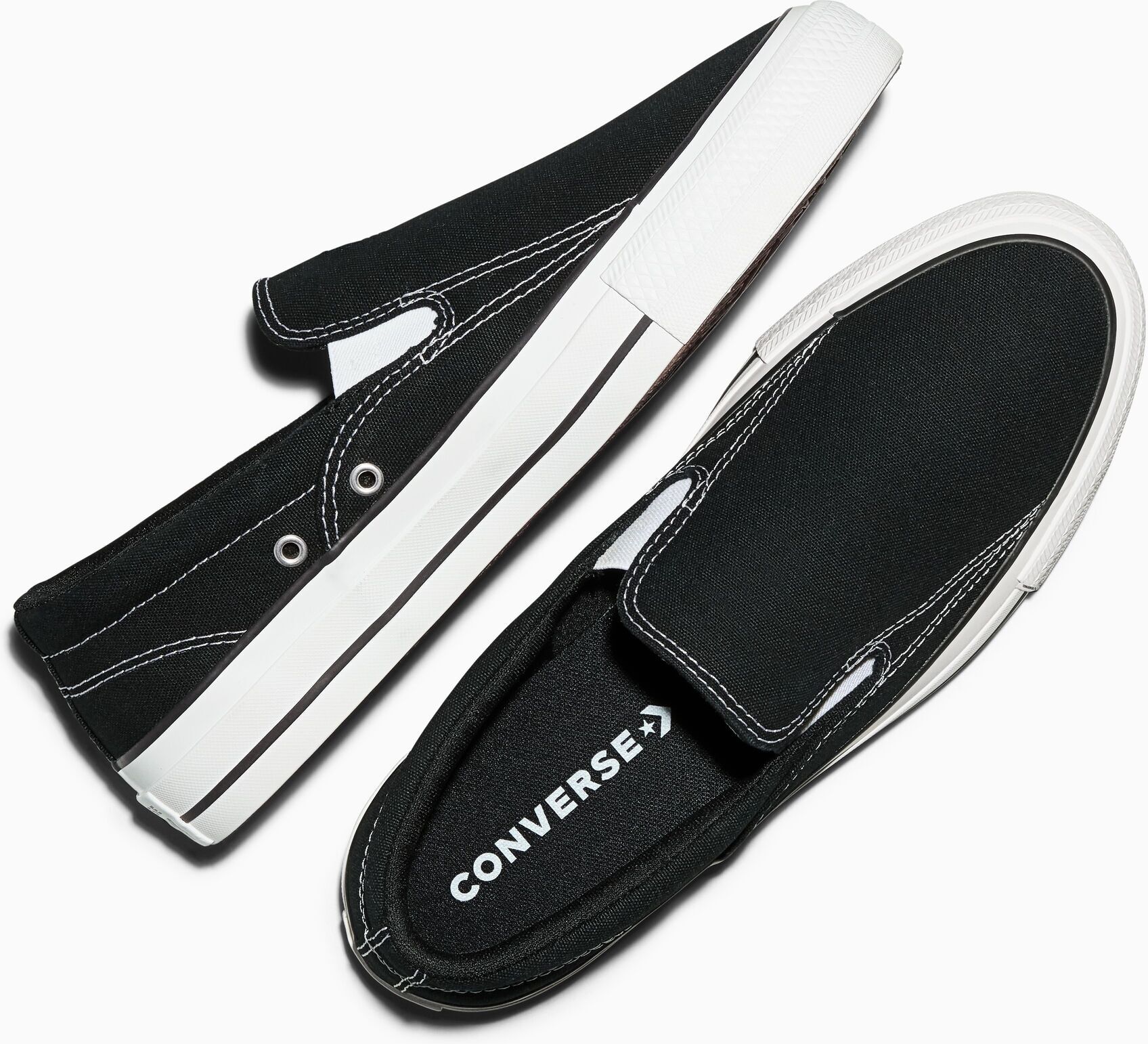 Slip-On Sneaker CONVERSE "CHUCK TAYLOR ALL STAR MALDEN SLIP-", Gr. 37,5, schwarz, weiß, schwarz, Textil, Schuhe Slip-On Sneaker
