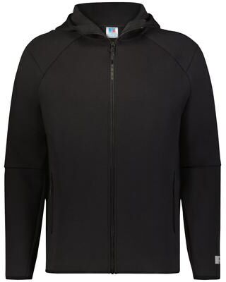 Russell Athletic R25TFM LEGEND TECH FULL-ZIP FLEECE JACKET in Black size 3XL   Cotton/Polyester Blend