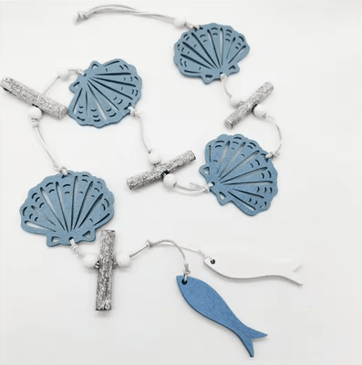 Inspire Picks Nautical Fishing Net Wall Decor Coastal Marine Hanging Ornament shell