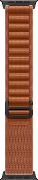 Apple Watch 49 mm Terrakottafarbenes Alpine Loop - Small - Ausführung aus schwarzem Titan