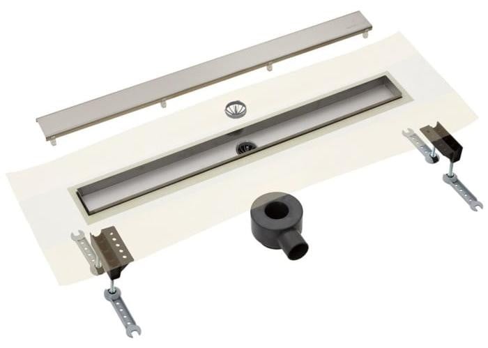 Megabad Proficol Collection Complete afvoerset douchegoot met afdekking Zero, 70 cm
