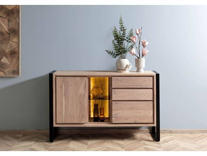 Sideboard Akazie / Altholz 150x40x90 natur lackiert DENVER #110