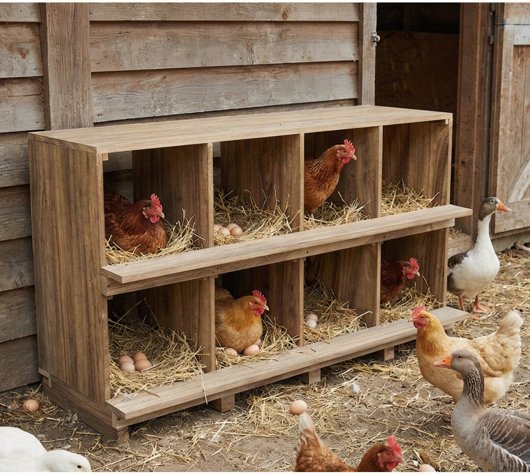Happy Larry Chicken Coop Natural 0.27m²