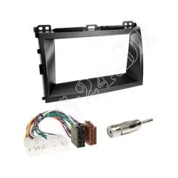 Autoradio 2-DIN Einbaurahmen Radioblende+Adapterkabel Einbauset für Toyota La...