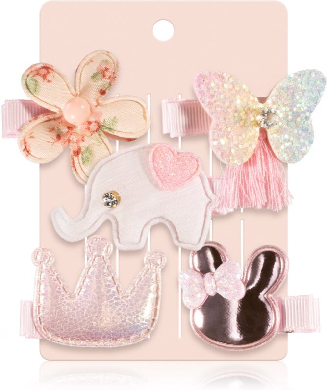 BrushArt KIDS Elephant hair clip set hair pins Elephant 5 pc