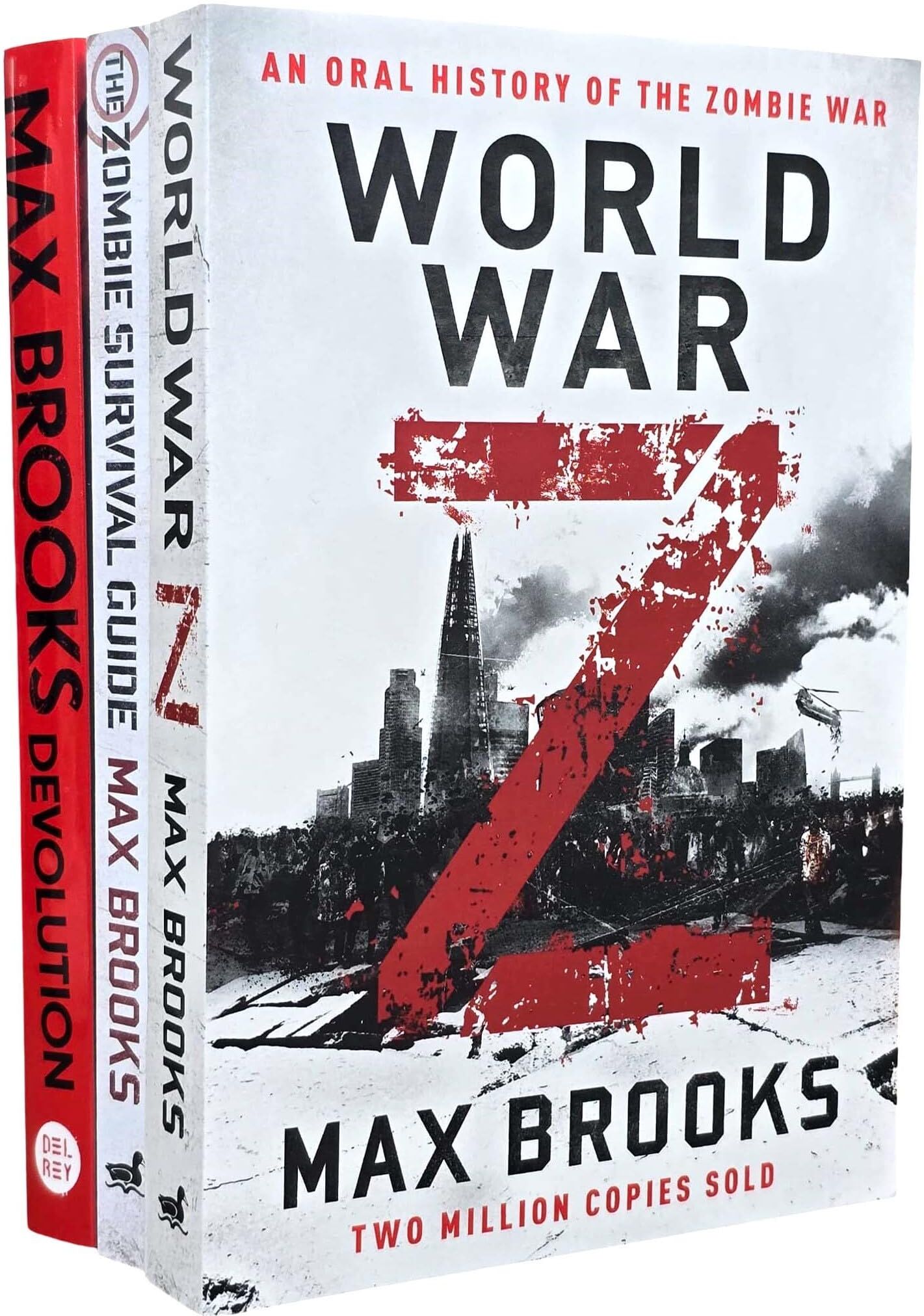 Prelude Books UK Ltd Max Brooks 3 Books Collection Set (World War Z, The Zombie Survival Guide and Devolution)