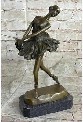Bronzhaus Edgar Degas Ballerina Bronze Sculpture Marble Base Figurine Figure Sale Home Art