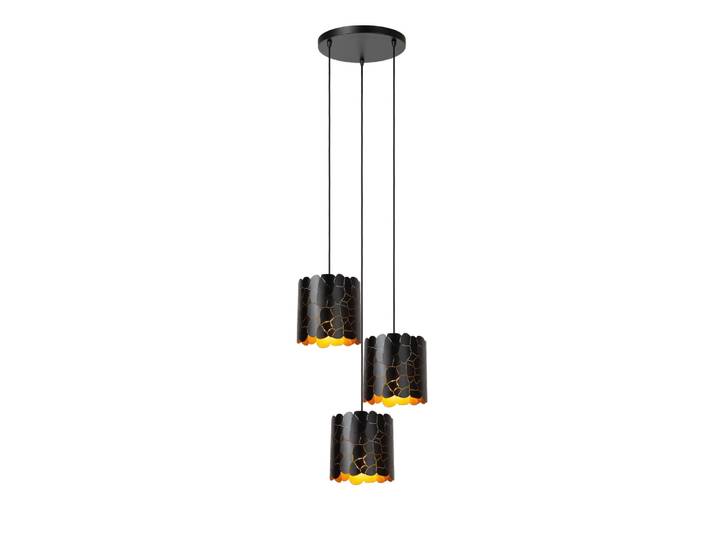 Suspension métal 3 lumières Noir 45 cm