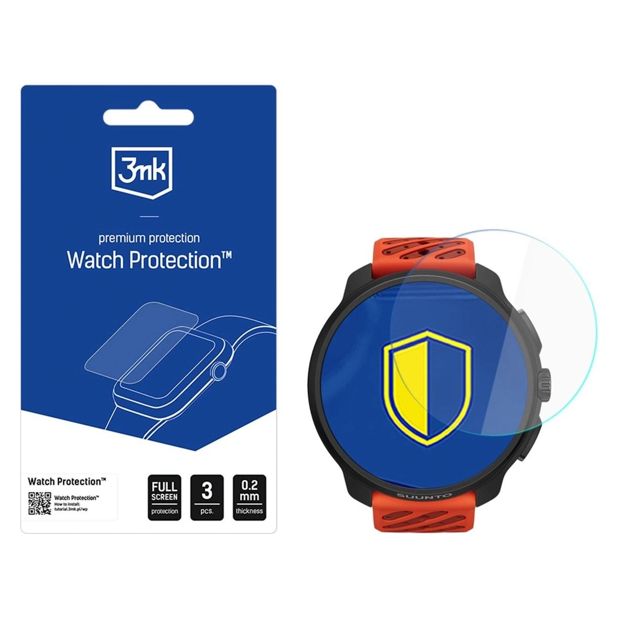 3MK Watch Protection FlexibleGlass Hybridglas für das Display der Suunto Race 2 Smartwatch (5903108684217)