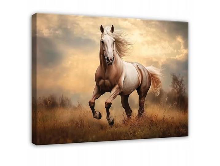 WallArena Leinwand Bilder 120x80 cm Pferd, Leinwandbilder, Bild auf leinwand, Format: 120x80 cm (BxH) - einteilig auf Canvas Leinwand. Das Leinwand