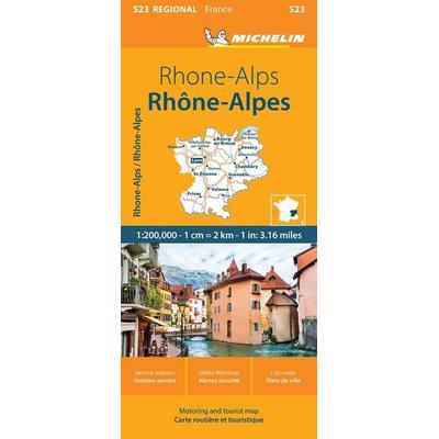 Rhone-Alps - Michelin Regional Map 523, Karte von Michelin, Michelin, 978-2-06-725876-1