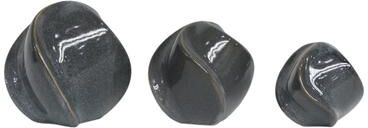 Sagebrook Home "Set Of 3 4/5/6"" Pella Blue Ceramic Decor Balls Set Of 3, , 6""H, - 6"" x 6"" x 6"""