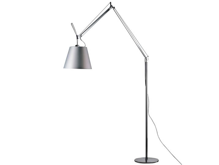 ARTEMIDE lampadaire TOLOMEO MEGA Ø 36 cm (Dimmer diffuseur en satin et structure aluminium - Aluminium, acier)