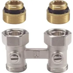 Buderus Logafix Hahnblock HBD 1/2'' x 3/4'' Durchgang Zweirohr VPE 40 Stück
