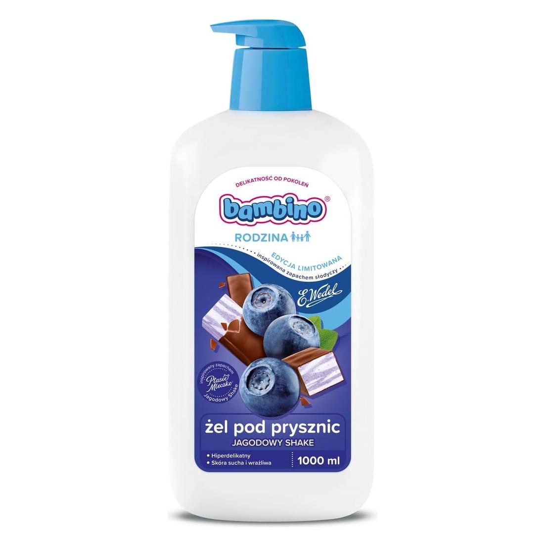 NIVEA BAMBINO Rodzina Żel pod prysznic o zapachu jagodowy shake 1000 ml (1000 ml) (5900017109817)