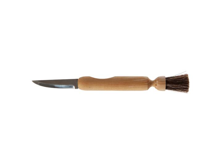 Iris Hantverk Couteau à champignon avec brosse Iris Hantverk bouleau