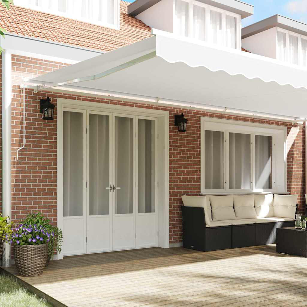17 Stories Retractable Door / Window Awning White 580 cm W x 345 cm D