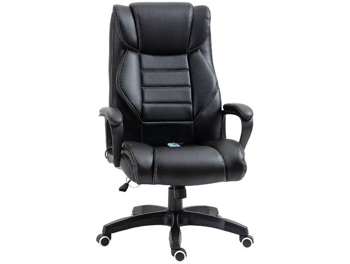 Vinsetto Massagebürostuhl Gamingstuhl 6 Vibrationspunkte verstellbar Grau