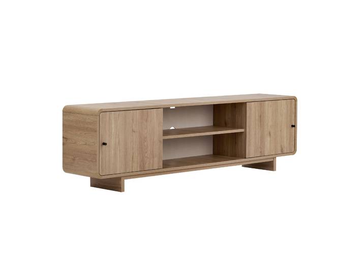 Meuble TV en bois  Mirel  - 180 x 52 x 34 cm - Chêne