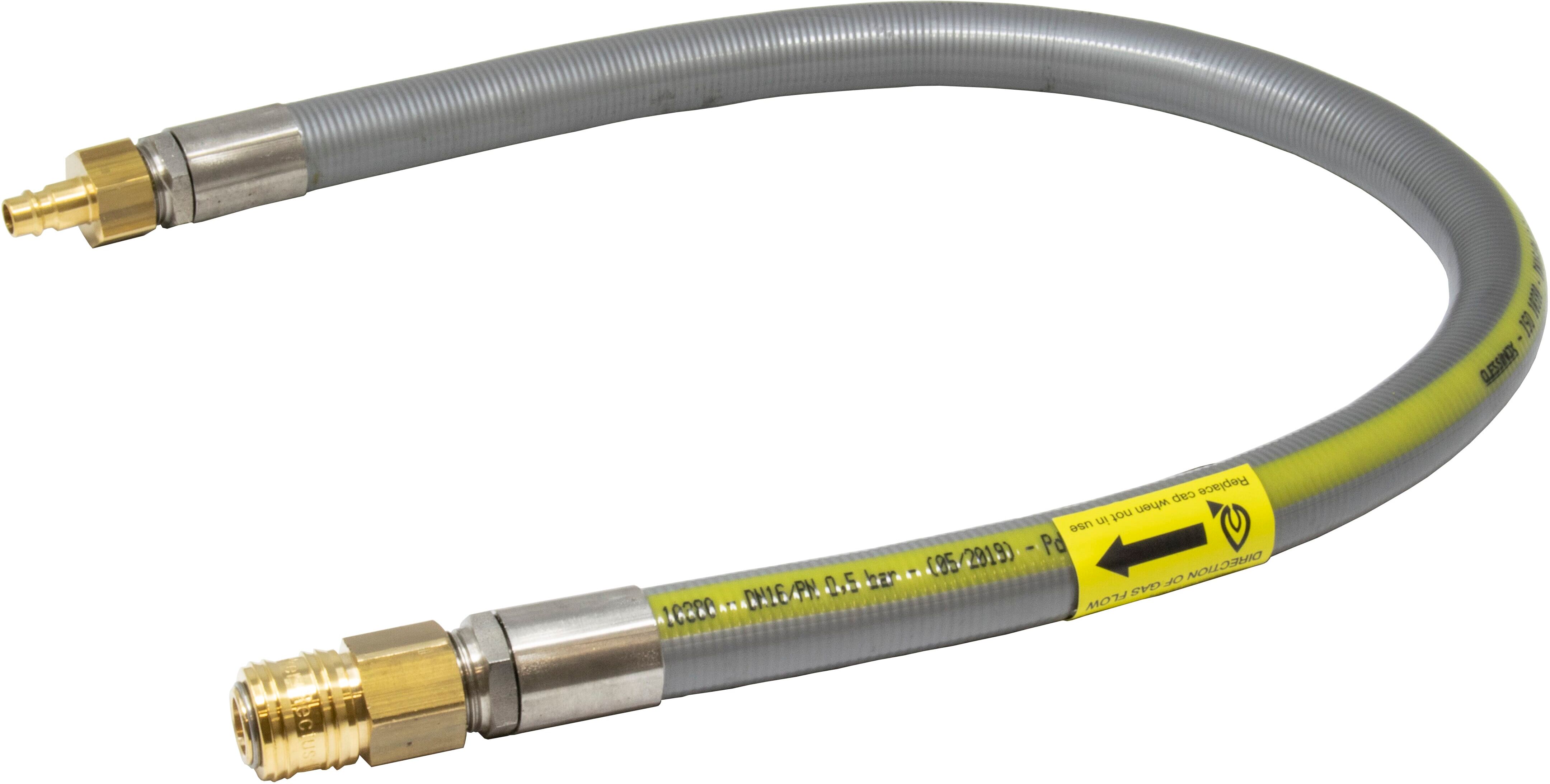 Hamilton Gas Products Ltd Quicksafe Stainless Steel Gas Hose Assembly - 750mm