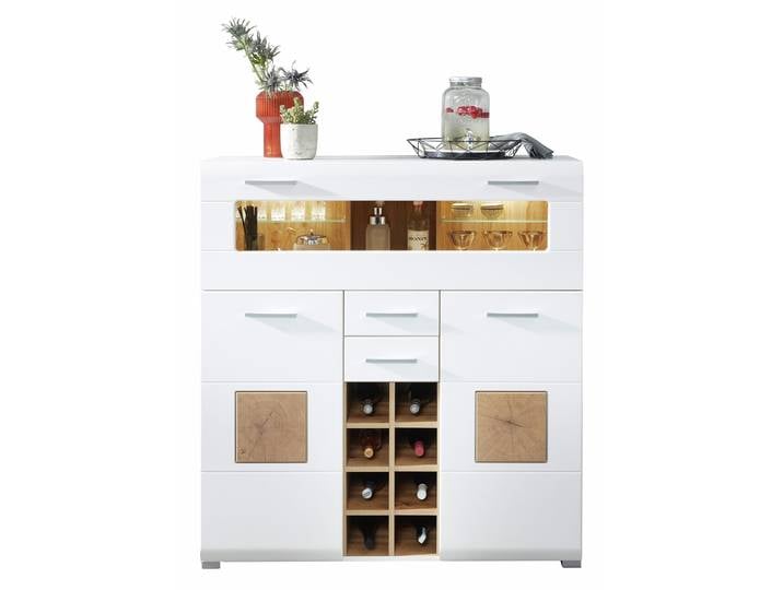 Z2 Barschrank FUN PLUS, Weiß, Holznachbildung