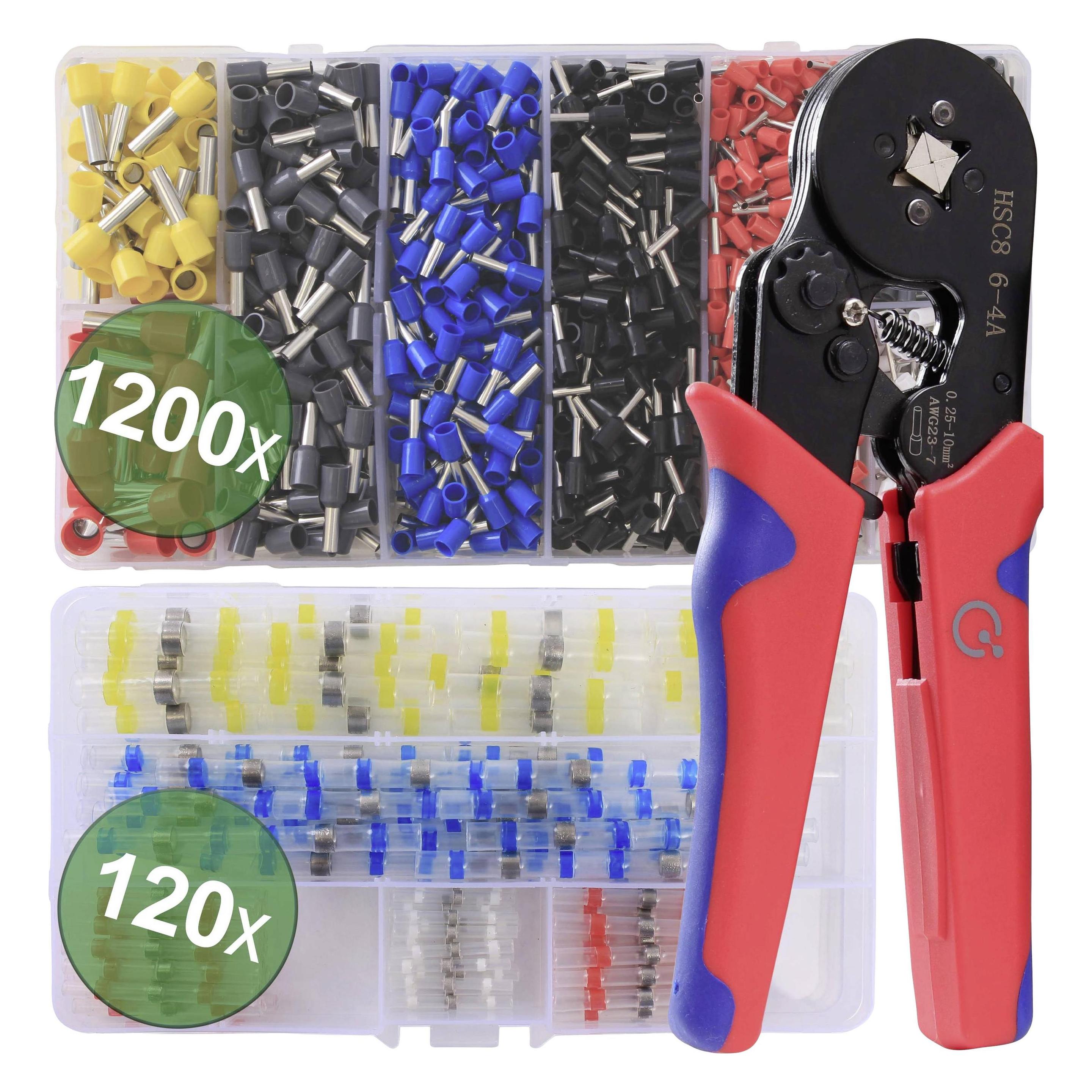 Quadrios 22T008 22T008 Crimpzangen-Set Aderendhülsen 0.25 bis 10mm² Inkl. Aderendhülsensortiment (22T008)