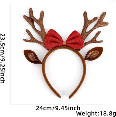 Inspire Essentials Christmas Antler Headband Cute Reindeer Hair Accessorie style1