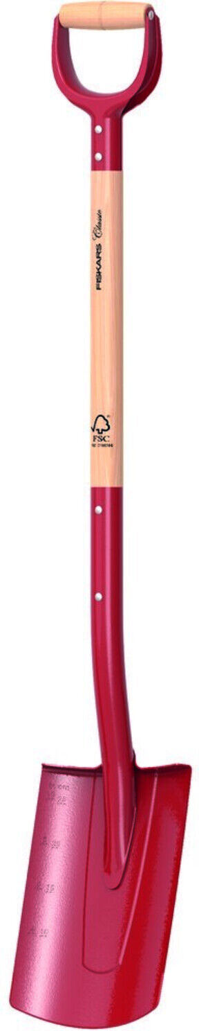 Fiskars Gärtnerpaten rund CLASSIC langer Schaft mit FSC-Holzstiel (1071931)