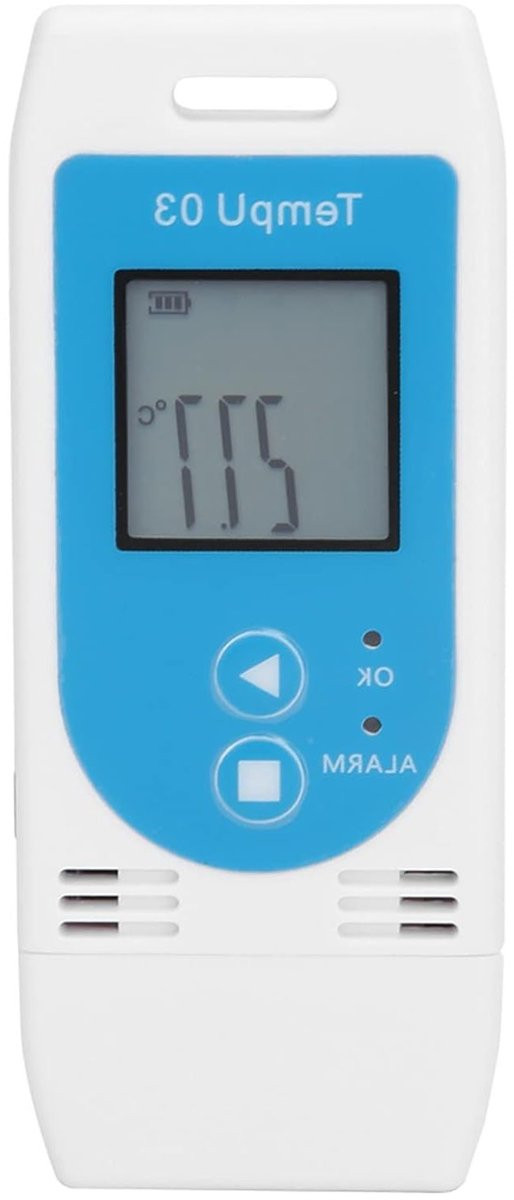 OmGoods Dailygoody USB Temperatuur en Vochtigheid Data Logger met PDF Rapportage - Zwart/Wit
