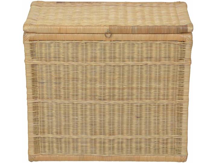 Wäschetruhe MY HOME Duo , beige (natur), B:69cm H:61cm T:37cm, Geflecht Rattan, Wäschesammler, Wäschetruhe, mit 2 Kammern
