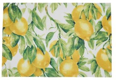 Saro Lifestyle Printed Placemats With Lemon Design (Set of 4)