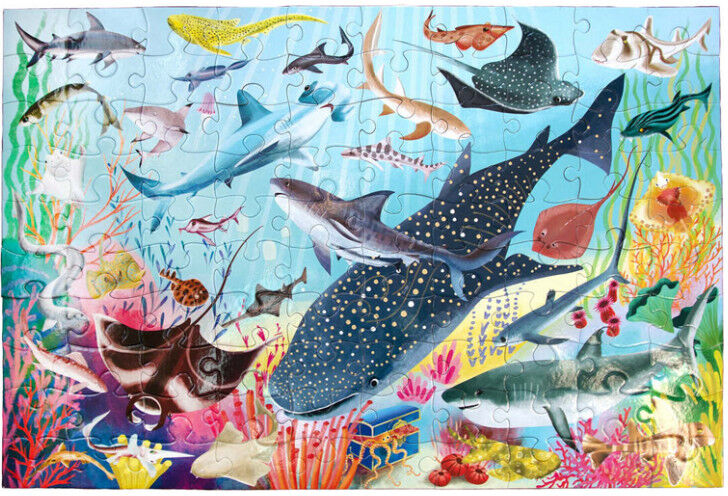 Puzzle 100 pcs Love of Sharks - Eeboo