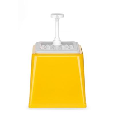 HENDI Pump-Saucenspender, 2,5L, Gelb, 230x210x(H)327mm