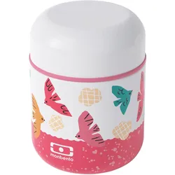 Monbento Lunch-Thermoskanne für Kinder Capsule Graphic Birds, Lunchbox, Rosa