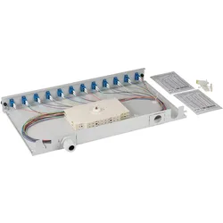 EFB Elektronik Spleissbox LC 9/125μ OS2 ausziehbar 12 Pigtails abgesetzt/ 6 Kupplungen (Spleissbox), Zubehör Netzwerk