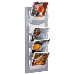 Kerkmann Wand-Prospekthalter »6398« silber, 30x90x2 cm