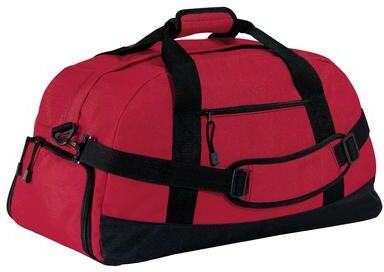 Port Authority BG980 Basic Large Duffel in Red size OSFA   Polyester Blend