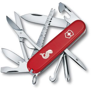 Victorinox Taschenmesser Fisherman, 1.4733.72, rot, 18 Funktionen, mit Kunststoffgriff & Edelstahl-Zweihandklinge