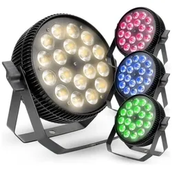 Light4Me ALU TETRA RGBW PAR 18x10W reflektor sceni (10 W, LED), Scheinwerfer, Mehrfarbig