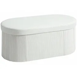 SITZBANK mit Stauraum Weiß 76/38/35 cm