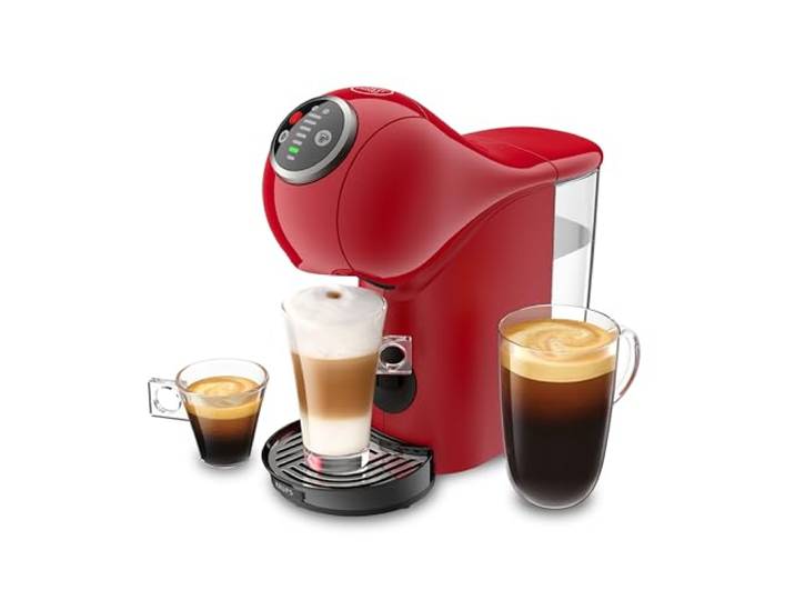 Krups - Nescafé Dolce Gusto Machine à café Genio S Plus - 15 bars - Rouge Cafetiere capsule multi-boissons - Espresso Boost intense - 4 réglages de température - Fonction XL jusqu'à 300 ml