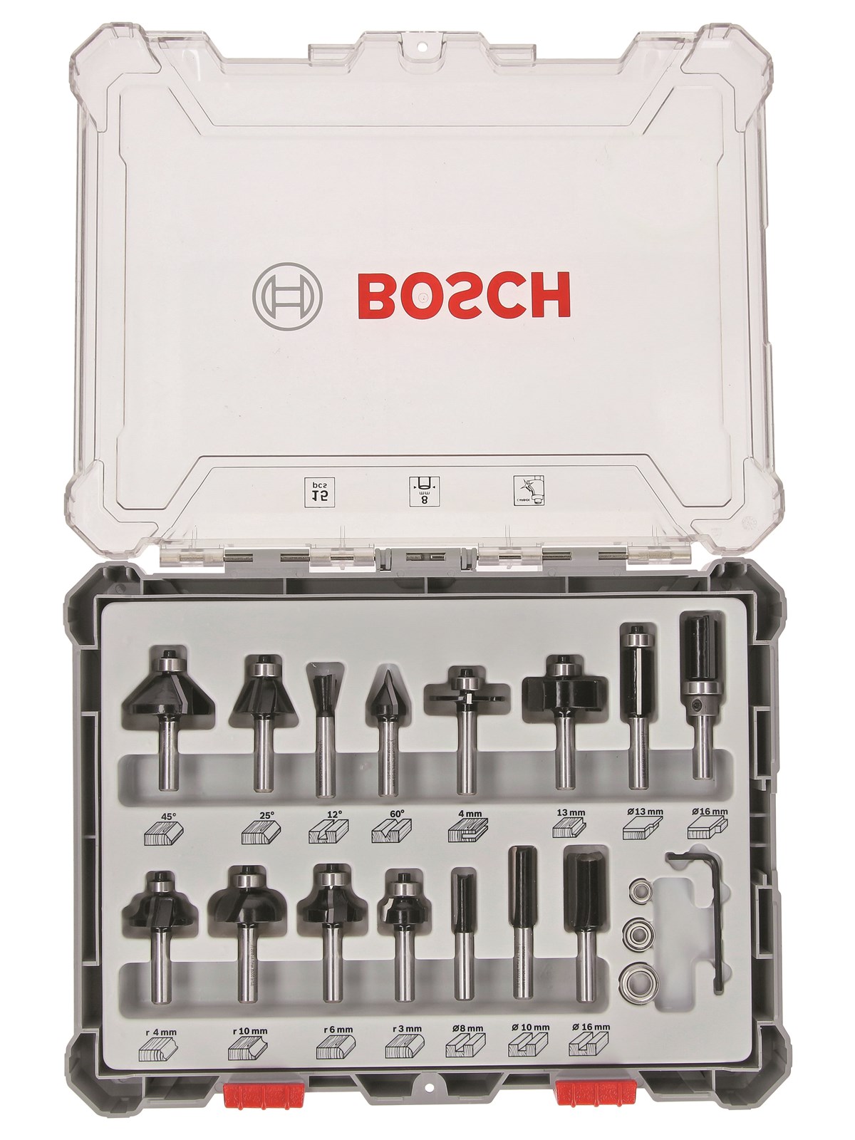 Bosch Bosc Router Set 2607017472 15 tlg. | 2607017