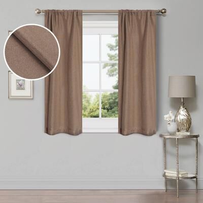 Superior Linen Washable Room Darkening Curtains, Set of 2 Panels