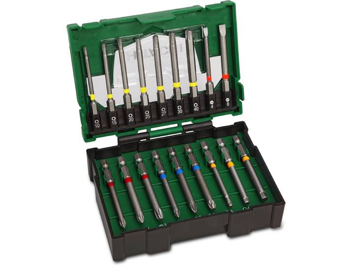 HiKOKI 40030022 18-delige extra lange bitset - 75mm