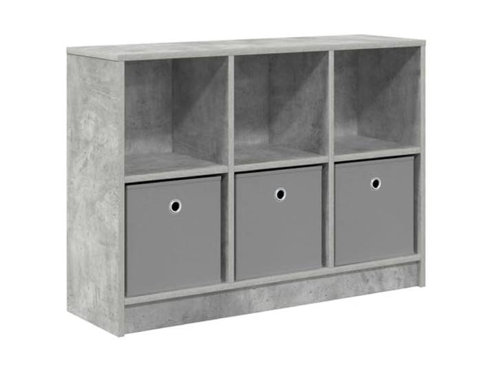KKgypkn Sideboard Mit Schubladen Beton Grau 88,5 x 27,5 x 63,5 cm Holzwerkstoff, Geräumige Regale, Versenkte Griffe, Vielseitig Einsetzbar, Einfacher Zusammenbau