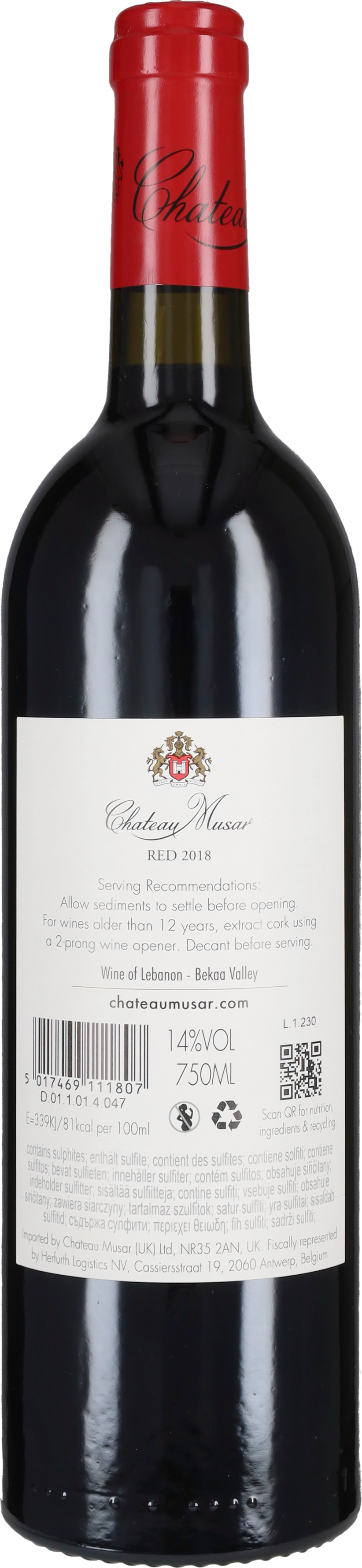 Chateau Musar Rosso 2018
