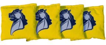 Skip's Garage Central Oklahoma Bronchos Cornhole Bags Yellow