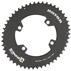ROTOR Kettenblatt Q-Rings Aero oval 2-fach LK 107 mm | 4 Loch für SRA