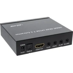 INLINE Signaltrenner, Eingang 4K2K HDMI zu Ausgang 7,1 Audio + Toslink Audio + HDMI