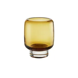 HOME STORY Windlicht   ¦ braun ¦ Glas ¦ Maße (cm): H: 19,5  Ø: 15.5